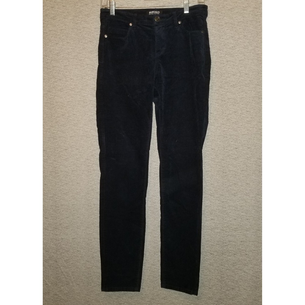 Buffalo‎ David Bitton Women's Navy Blue Supreme Corduroy Skinny 4/27 Mid-Rise